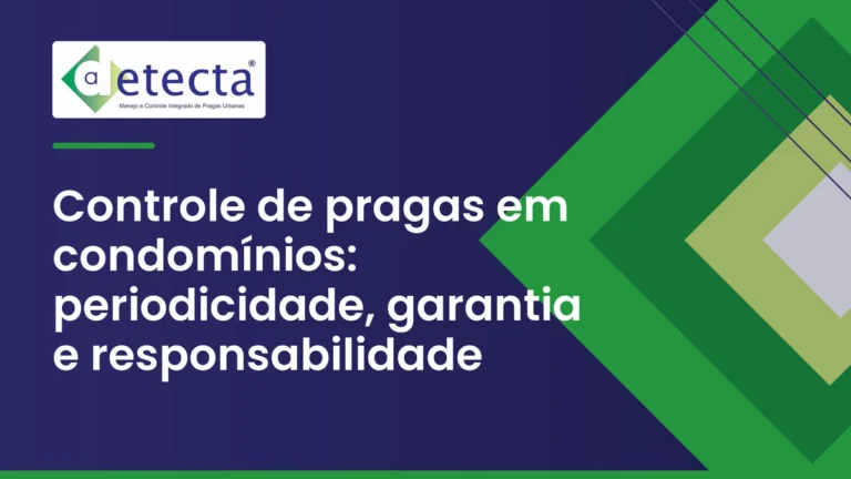 Capa do artigo sobre controle de pragas em condomínios.
