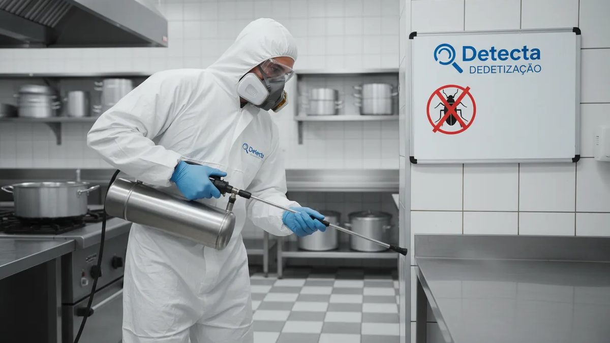 Atendimento profissional de controle de pragas usado pela Unidade Detecta em Americana.