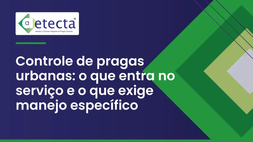 Capa do artigo sobre controle de pragas urbanas.