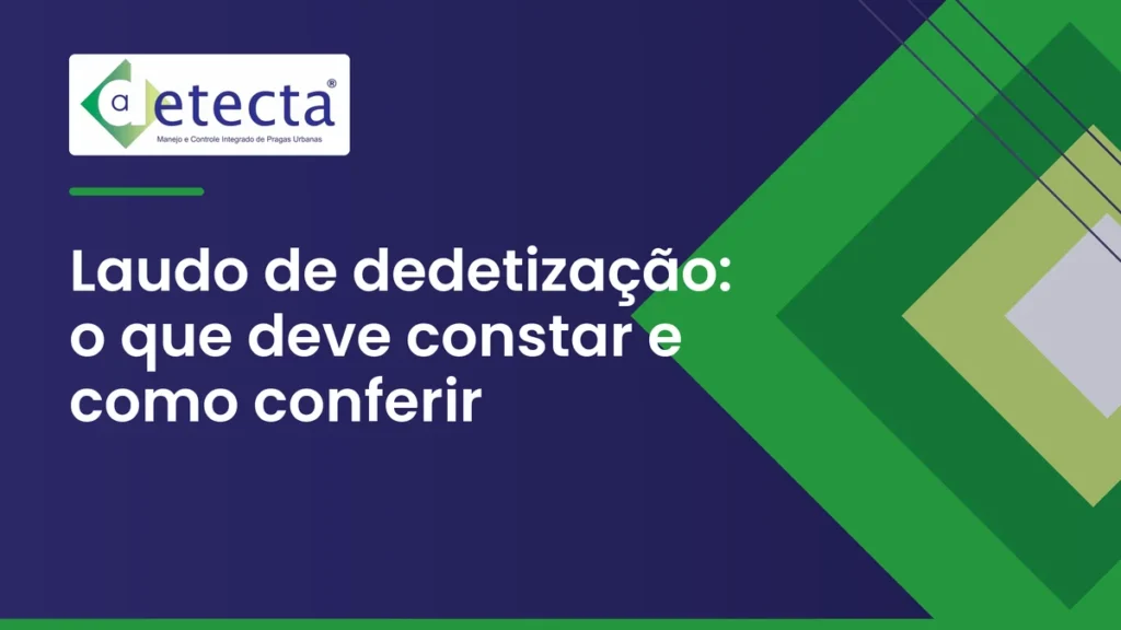 Capa do artigo sobre laudo de dedetização.