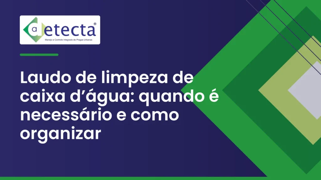 Capa do artigo sobre laudo de limpeza de caixa d’água.