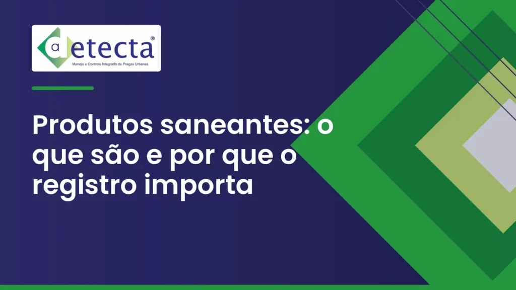 Capa do artigo sobre produtos saneantes.